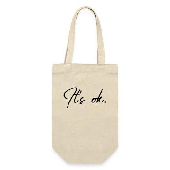 It's okay Spruch - Geschenkbeutel für Flaschen - Natur - Vorne