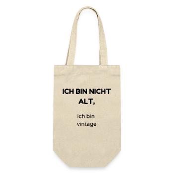 alt - Geschenkbeutel für Flaschen - Natur - Vorne