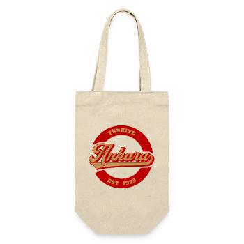 Ankara Vintage Logo Est 1923 - Gift Bag for Bottles - nature - Front