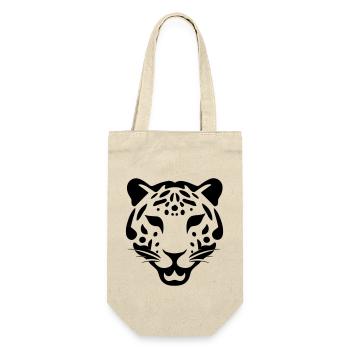 Leopard - Geschenkbeutel für Flaschen - Natur - Vorne