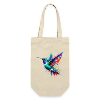 Kolibri - Geschenkbeutel für Flaschen - Natur - Vorne