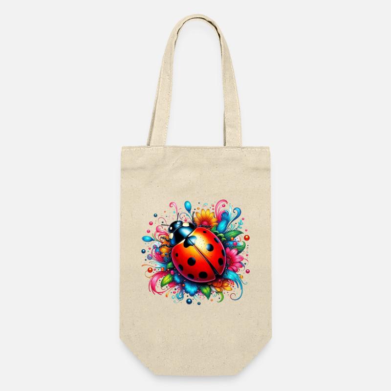 Marienkäfer - Geschenkbeutel für Flaschen - Natur