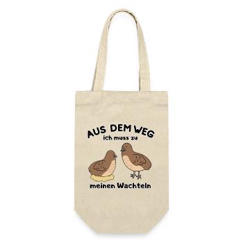 Aus dem Weg Wachteln - Lustiges Vogel Design - Geschenkbeutel für Flaschen - Natur - Vorne
