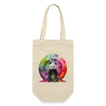 Panda in front of the rainbow / for animal lovers - Gift Bag for Bottles - nature - Front