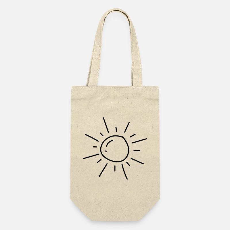 Sonne - Geschenkbeutel für Flaschen - Natur