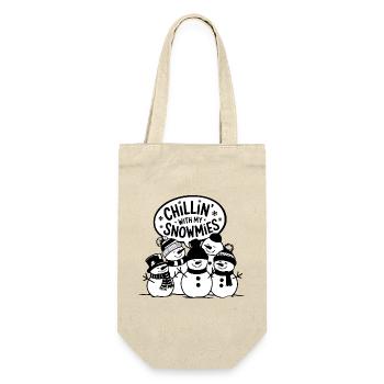 Chillin’ with My Snowmies Funny snowmen. - Gift Bag for Bottles - nature - Front