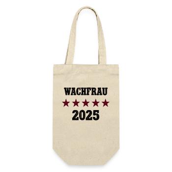 Wachfrau in 2025 Beruf Wachdienst Secruity Frauen - Geschenkbeutel für Flaschen - Natur - Vorne
