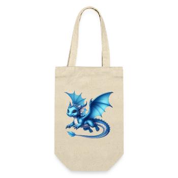Drache - Geschenkbeutel für Flaschen - Natur - Vorne
