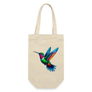Kolibri - Geschenkbeutel für Flaschen - Natur - Vorne