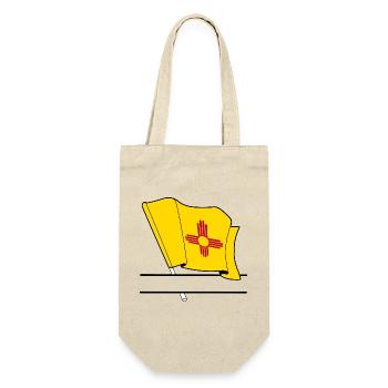 Flagge New Mexico Textbanner - Geschenkbeutel für Flaschen - Natur - Vorne