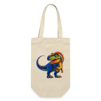 Dinosaurier - Geschenkbeutel für Flaschen - Natur - Vorne