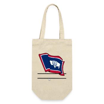 Flag Wyoming text banner - Gift Bag for Bottles - nature - Front