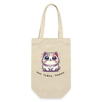 Pas aujourd’hui, humain - Chemise de chat drôle - Sac à bouteille - nature - Devant