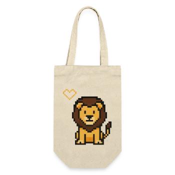Lion Pixel - Gift Bag for Bottles - nature - Front