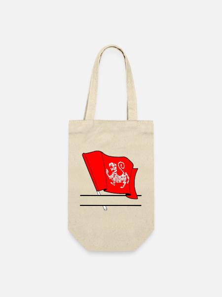 Flagge mit Shotokan Karate mit Platz frei - Geschenkbeutel für Flaschen - Natur