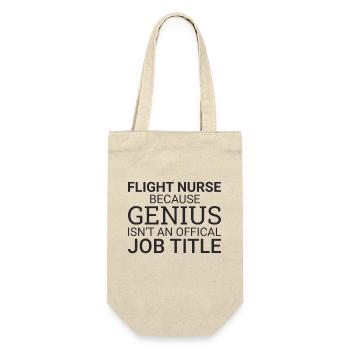 Flight Nurse Genius Luftrettung - Geschenkbeutel für Flaschen - Natur - Vorne