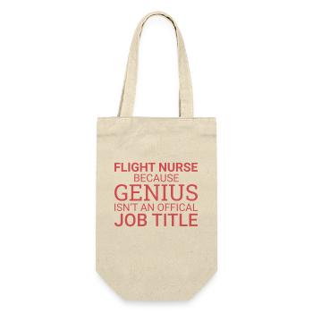 Flight Nurse Genius Luftrettung - Geschenkbeutel für Flaschen - Natur - Vorne