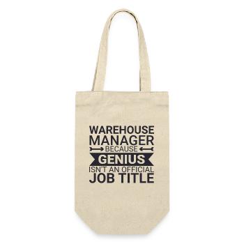 Warehouse Manager Genius - Geschenkbeutel für Flaschen - Natur - Vorne