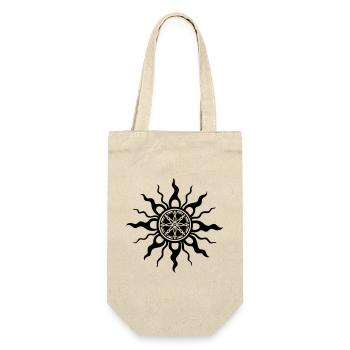Sonne Tribal Ornament Design - Geschenkbeutel für Flaschen - Natur - Vorne