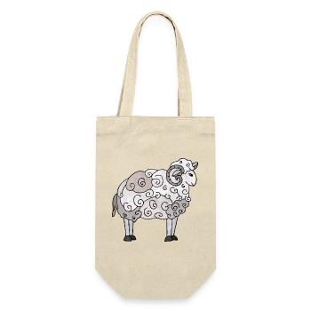 Widder - Geschenkbeutel für Flaschen - Natur - Vorne