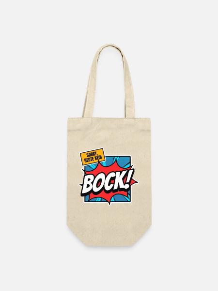 Sorry, heute kein Bock! - Geschenkbeutel für Flaschen - Natur