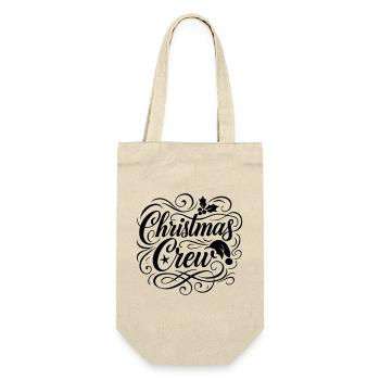 Weihnachts Crew Weihnachten X-Mas - Geschenkbeutel für Flaschen - Natur - Vorne
