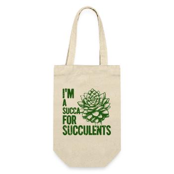 Je suis une sucque pour les succulentes - Sac à bouteille - nature - Devant