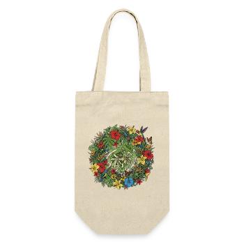 Tropical flower wreath with birds - Gift Bag for Bottles - nature - Front