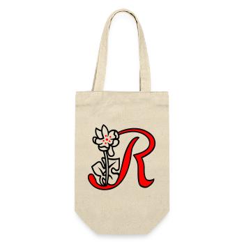 Letter R - Gift Bag for Bottles - nature - Front