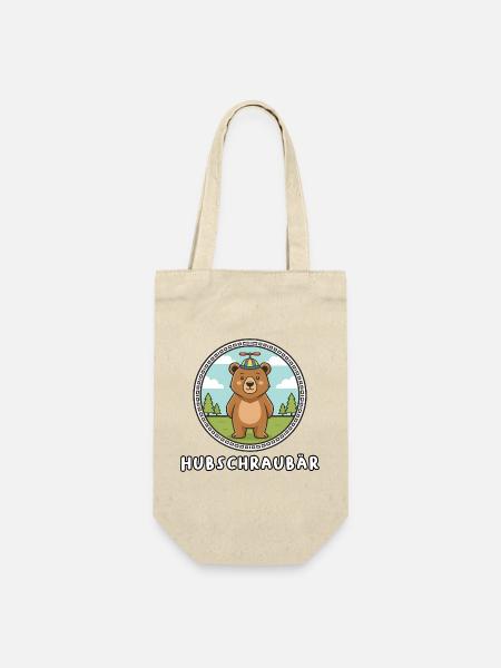 Hubschraubär - Geschenkbeutel für Flaschen - Natur
