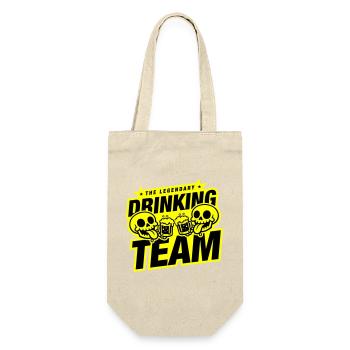 Drinking Team Skelett Bier - Geschenkbeutel für Flaschen - Natur - Vorne