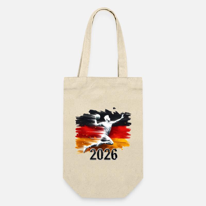 Germany Flags Handball Players 2026 - Gift Bag for Bottles - nature