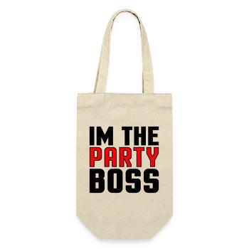 Ich bin der Party Chef - Geschenkbeutel für Flaschen - Natur - Vorne