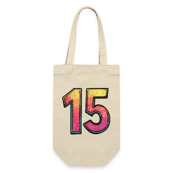 15 Nombre coloré - Sac à bouteille - nature - Devant