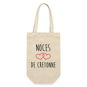 Cretonne wedding 19 years of love - Gift Bag for Bottles - nature - Front