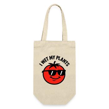 Ich befeuchte meine Pflanzen beim Tomatengärtnern - Geschenkbeutel für Flaschen - Natur - Vorne