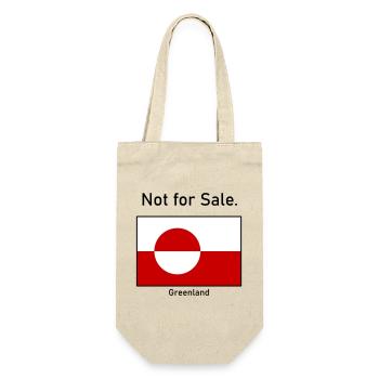Not for Sale - Greenland Grönland Flagge Flag - Geschenkbeutel für Flaschen - Natur - Vorne