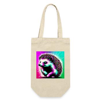 Igel - Geschenkbeutel für Flaschen - Natur - Vorne