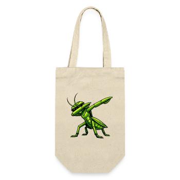 Dabbing Gottesanbeterin - Geschenkbeutel für Flaschen - Natur - Vorne