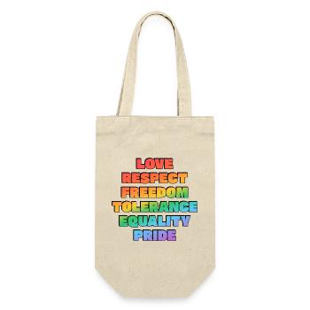 Rainbow Pride Values - Gift Bag for Bottles - nature - Front