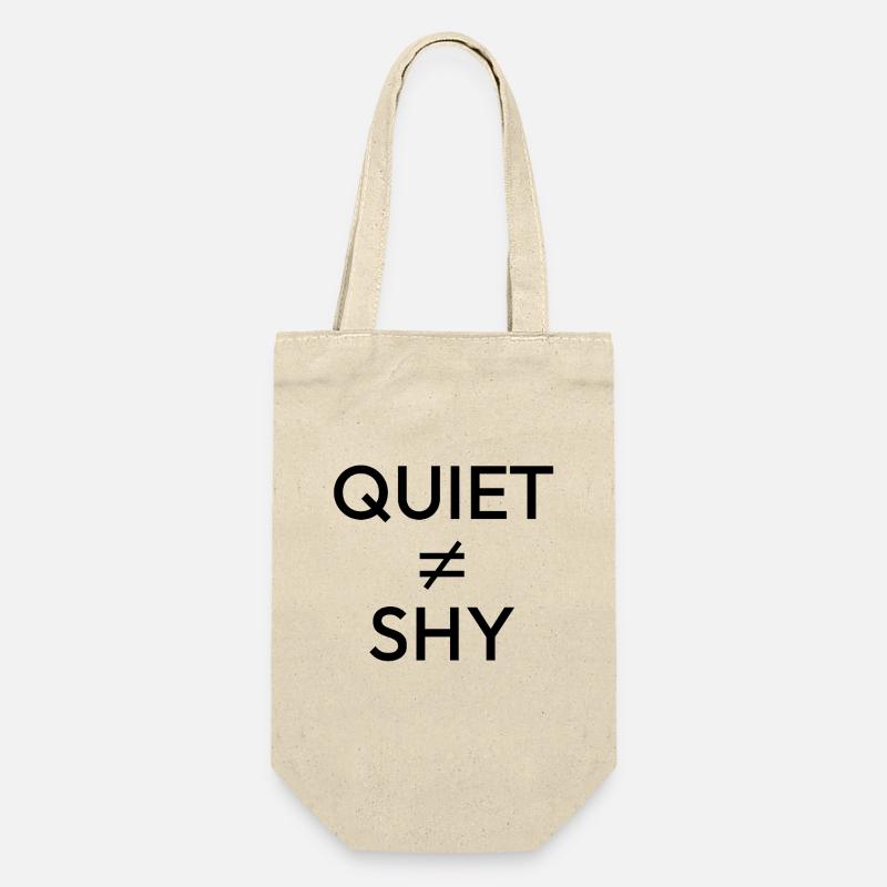 Ruhig ≠ Schüchtern – Minimale introvertierte Aussage - Geschenkbeutel für Flaschen - Natur
