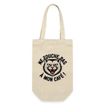 Ne touche pas à mon café ! - Sac à bouteille - nature - Devant