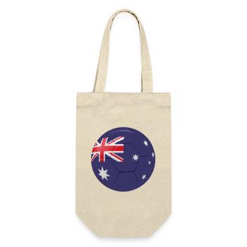 LE DRAPEAU AUSTRALIEN SUR UN BALLON DE FOOTBALL - Sac à bouteille - nature - Devant