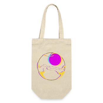 Neonberge mit Sonne - Geschenkbeutel für Flaschen - Natur - Vorne