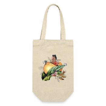 Butterflies on an orange - Gift Bag for Bottles - nature - Front