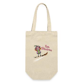 Flora Flitzebesen die kleine Hexe - Geschenkbeutel für Flaschen - Natur - Vorne