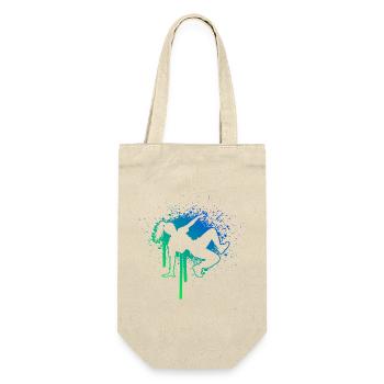 Geschenkidee für eine Breakdancerin mit Breakdance - Geschenkbeutel für Flaschen - Natur - Vorne