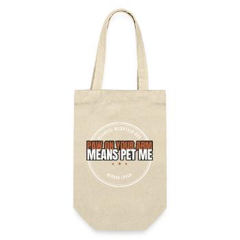 Berner Sennenhund - Paw On Your Arm Means Pet Me - Geschenkbeutel für Flaschen - Natur - Vorne