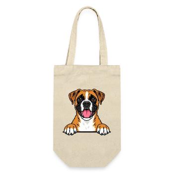 Boxer - Geschenkbeutel für Flaschen - Natur - Vorne