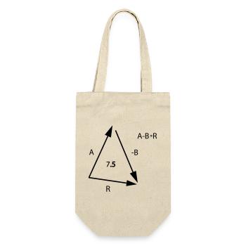 Algebra Mathe - Geschenkbeutel für Flaschen - Natur - Vorne
